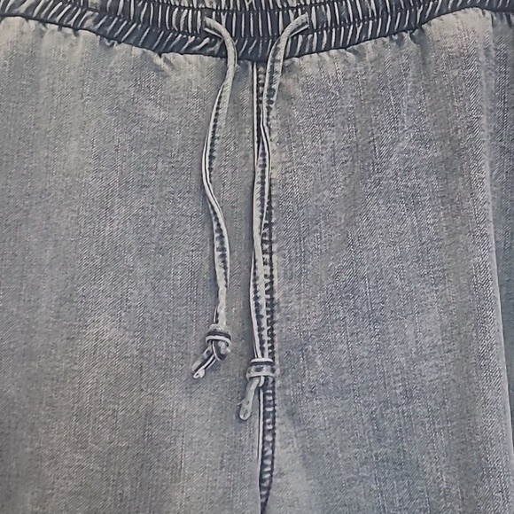 Cello wide leg high rise draw string smocked waist Jeans Size L - Picture 4 of 13